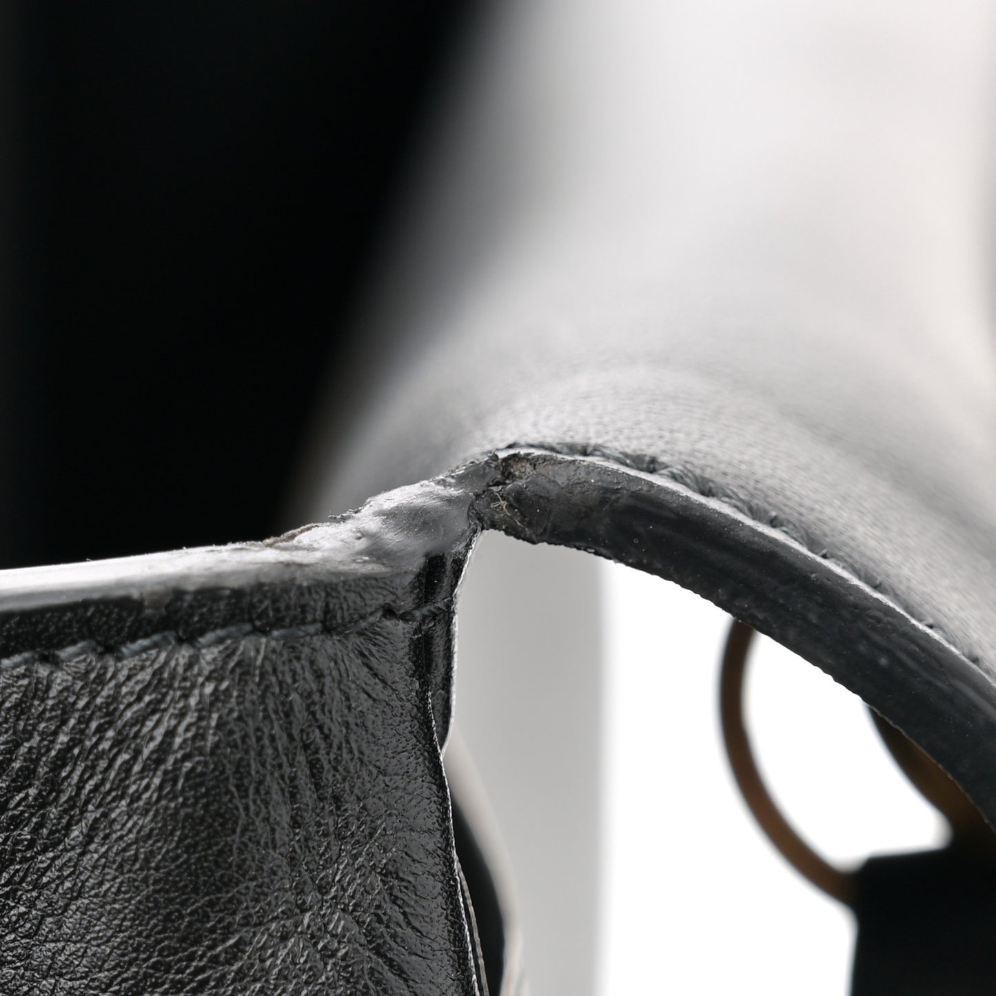 Smooth Calfskin Large Rodeo Top Handle Handbag Black