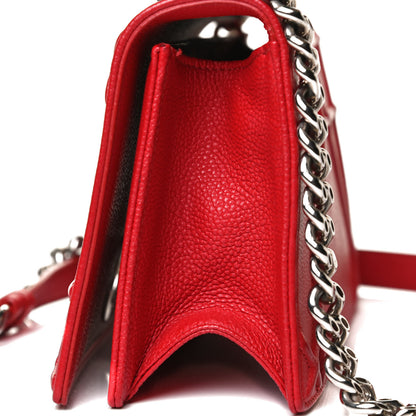 Christian Dior Grained Calfskin Small Diorama Flap Bag Red 15 of 15