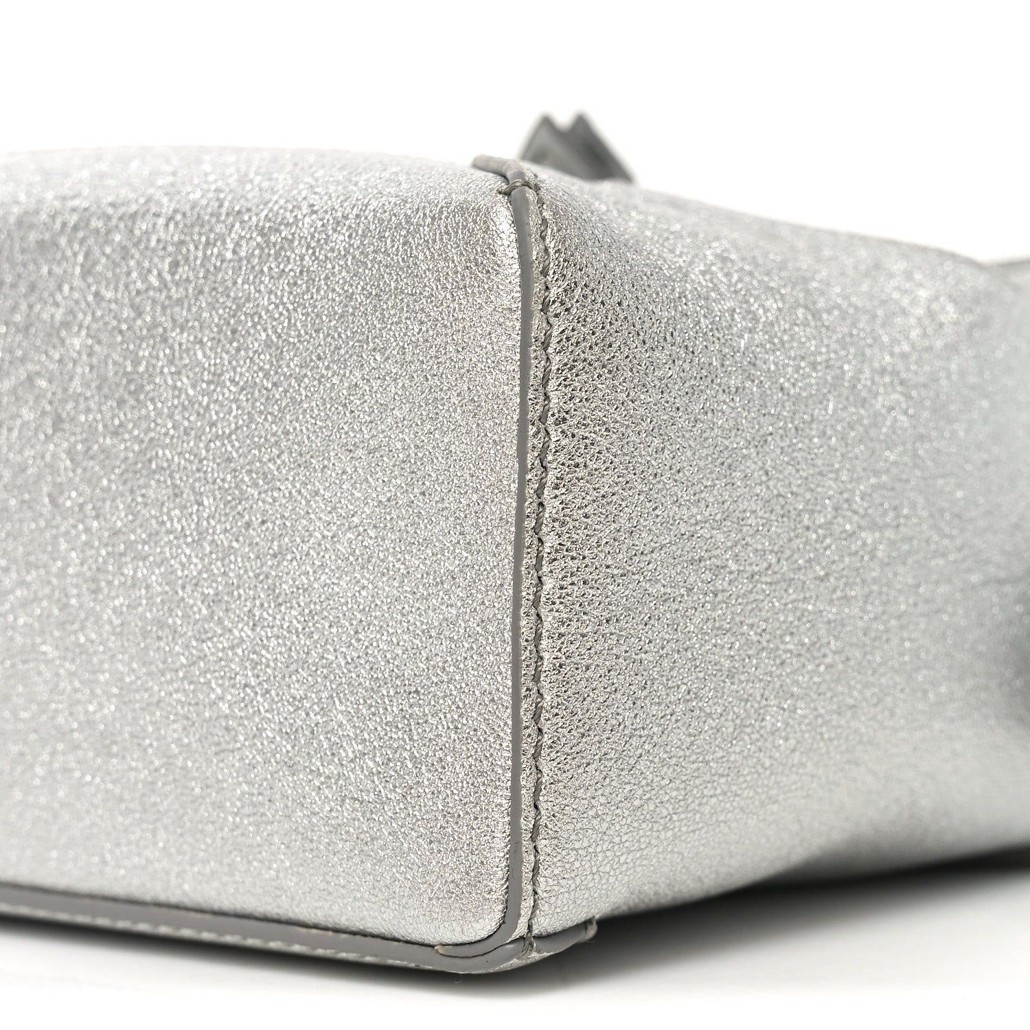 Loewe Laminated Lambskin Mini Puzzle Edge Bag Silver 1885174