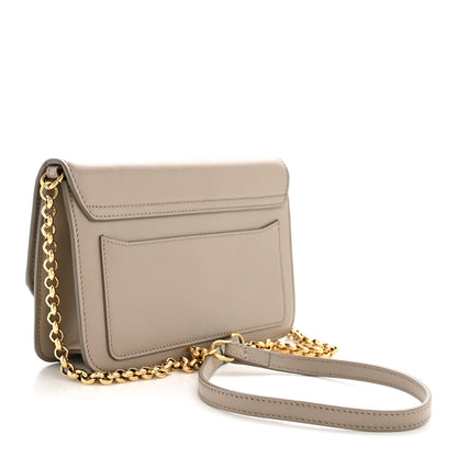 Chloe Calfskin Suede C Clutch With Chain Motty Grey 3 of 13