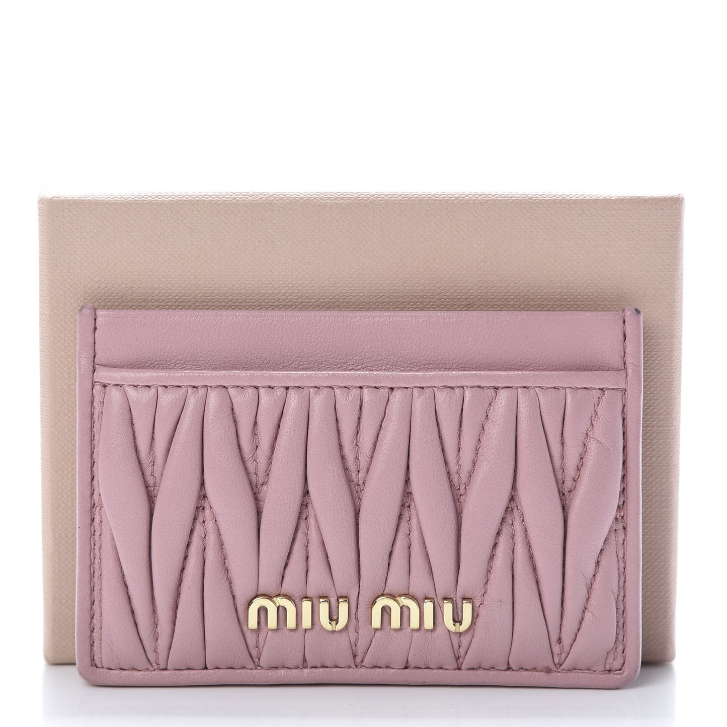 Nappa Matelasse Card Holder Rosa