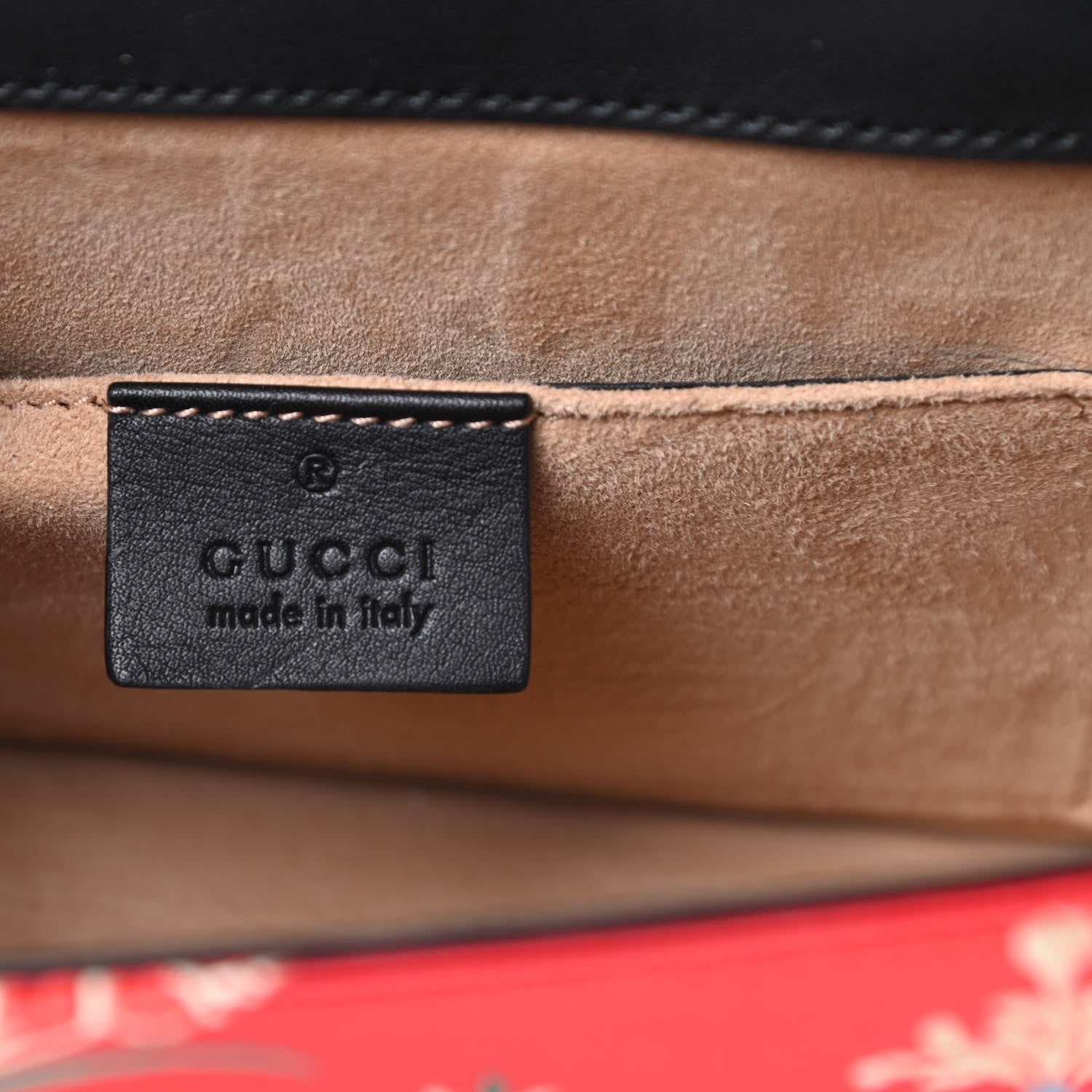Gucci Jacquard Floral Mini Sylvie Top Handle Bag Red Multicolor Black 6 of 12
