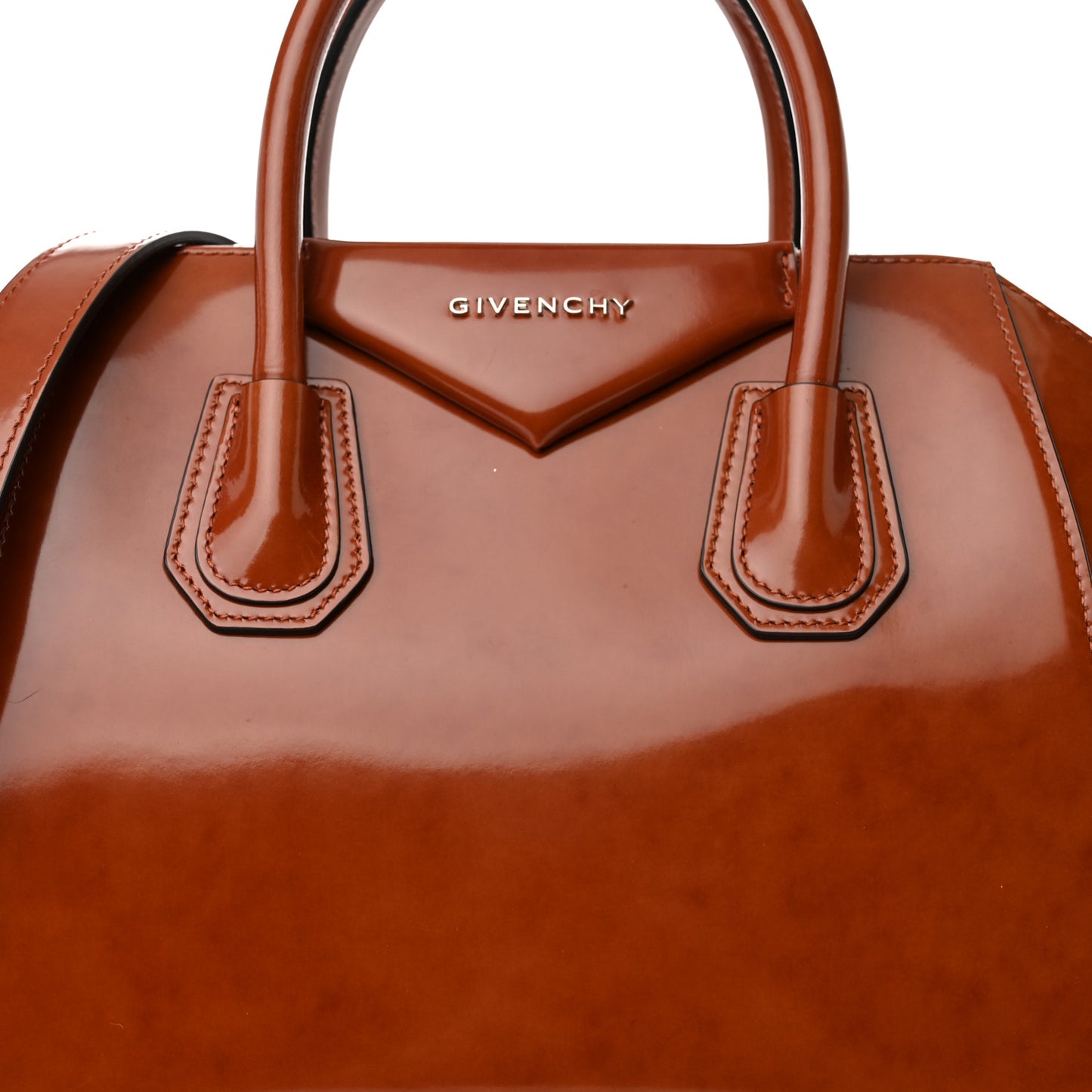 Shiny Lord Calfskin Small Antigona Tan