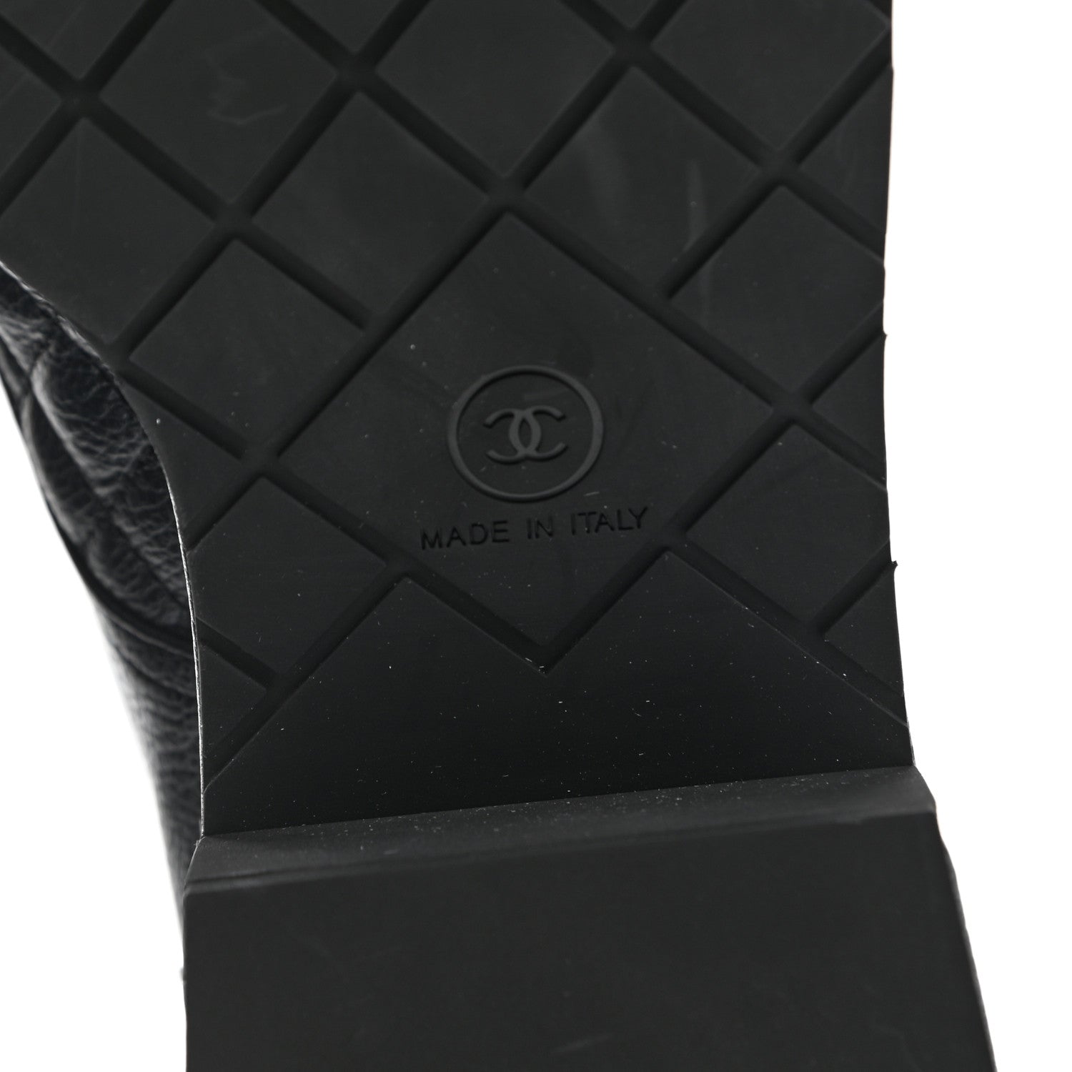 Chanel Pearly Calfskin Patent Calfskin Lace Up Combat Boots 40 Black 6 of 9
