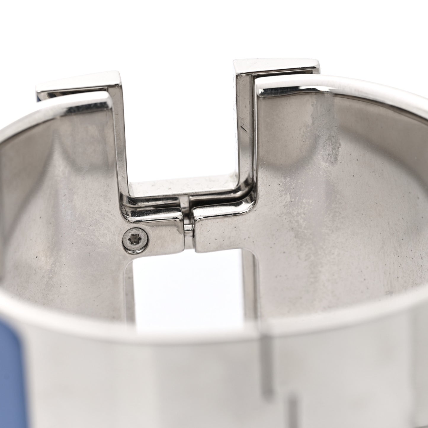 Enamel Extra Wide Clic Clac H Bracelet PM Bleu Turquin