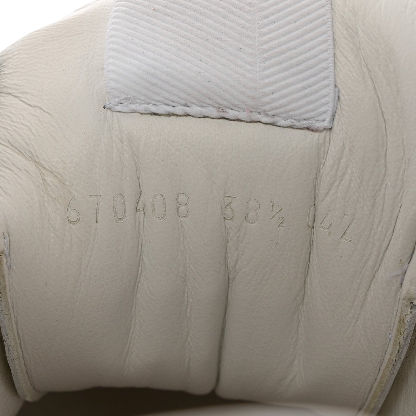 Calfskin GG Tennis Embossed Perforated Womens Platform 55mm Sneakers 38.5 Great White