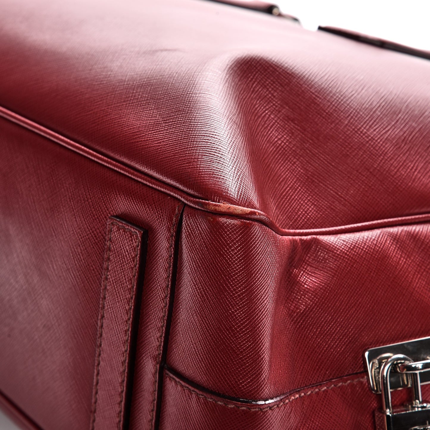 Saffiano Travel Briefcase Red