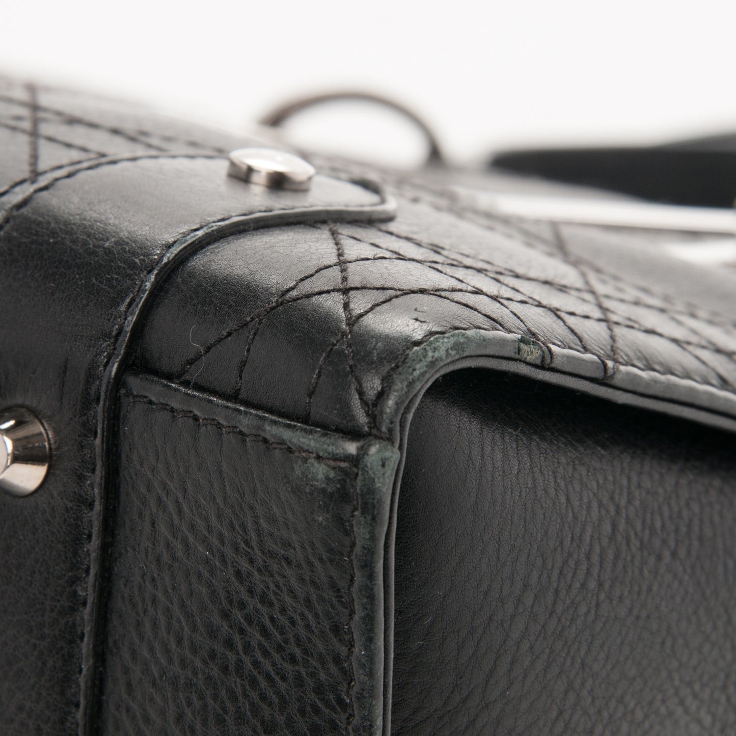 Calfskin Cannage Tote Black