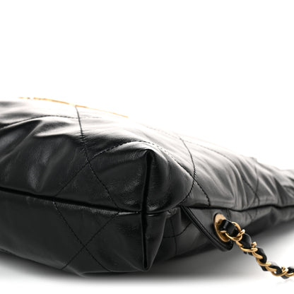 Chanel Shiny Calfskin Quilted Chanel 22 Backpack Black 9 of 9