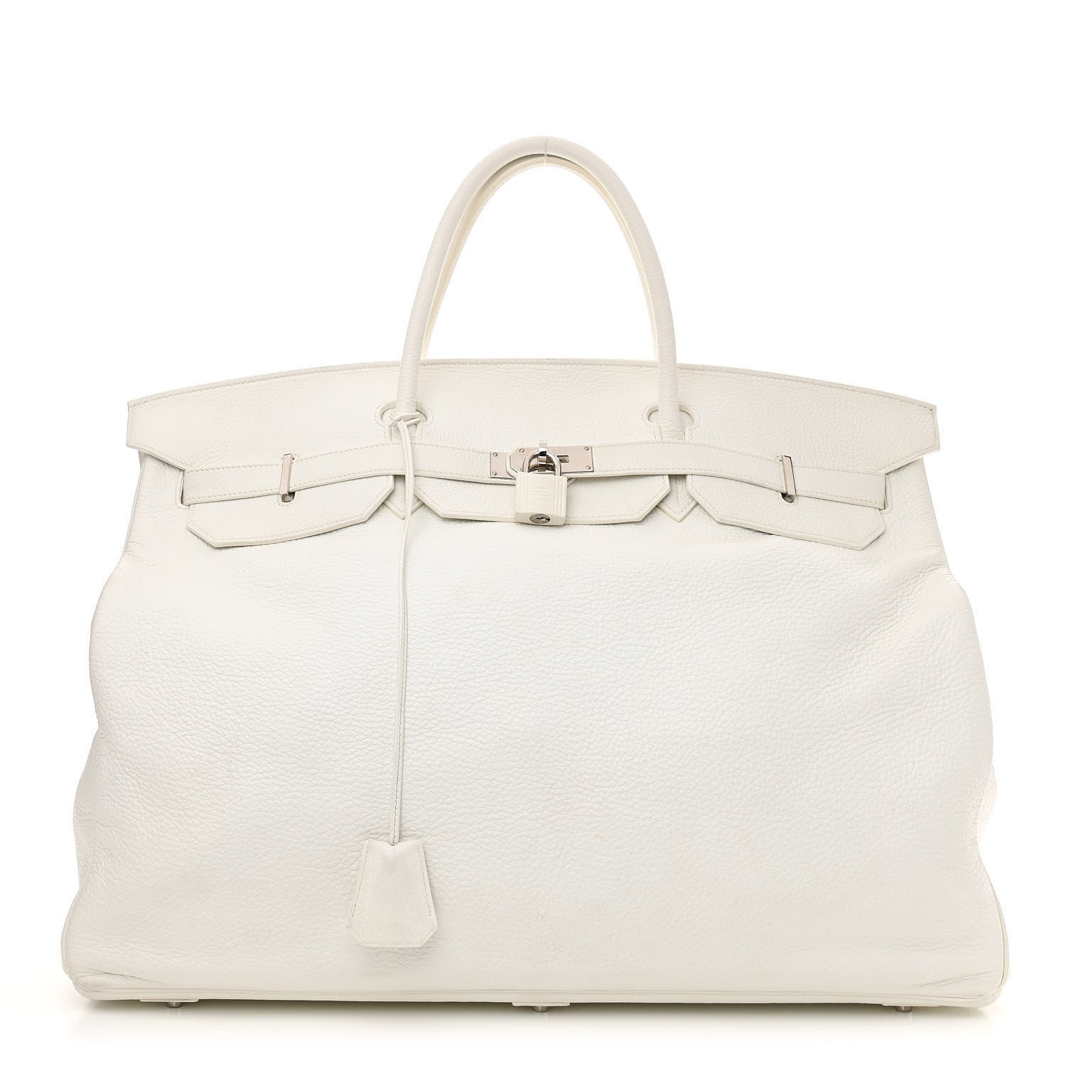 Hermes Togo Travel Birkin 55 White 1 of 12