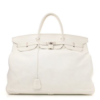 Hermes Togo Travel Birkin 55 White 1 of 12