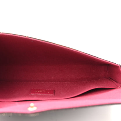 Louis Vuitton Monogram Pochette Felicie Chain Wallet Fuchsia 6 of 11