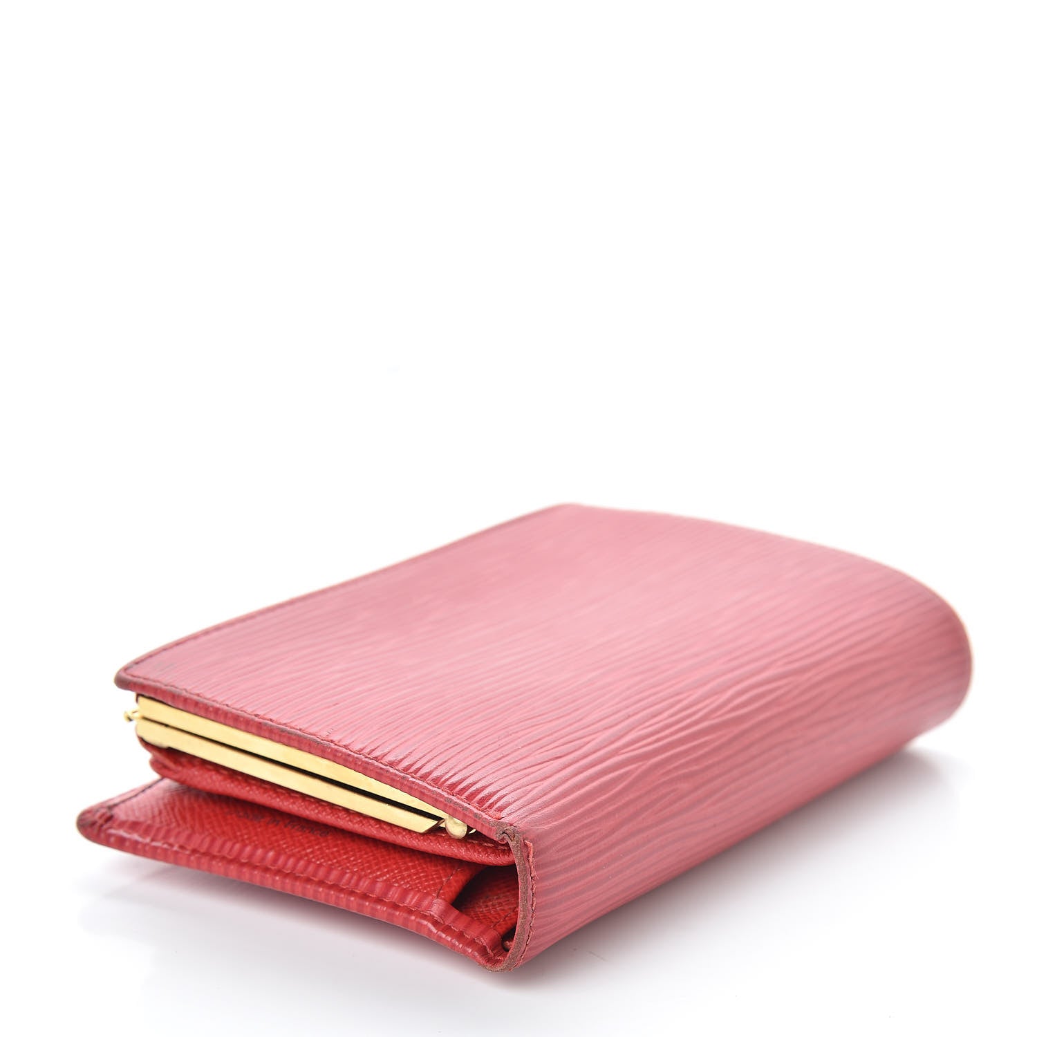 Louis Vuitton Epi French Purse Wallet Castillan Red 4 of 9