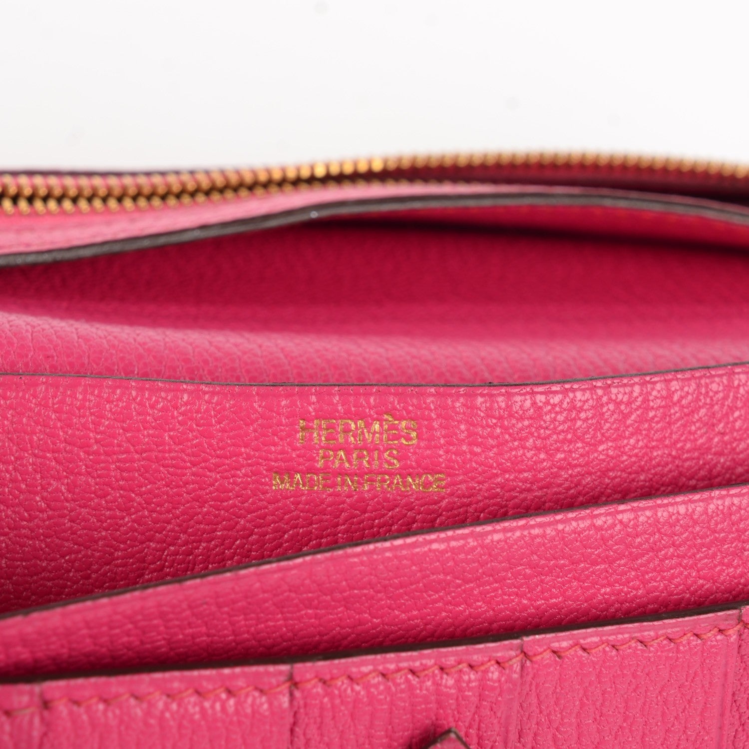 Hermes Chevre Mysore Bearn Gusset Wallet Fuchsia 13 of 13