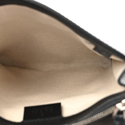Gucci Calfskin GG Tennis Embossed Messenger Bag Black 6 of 12