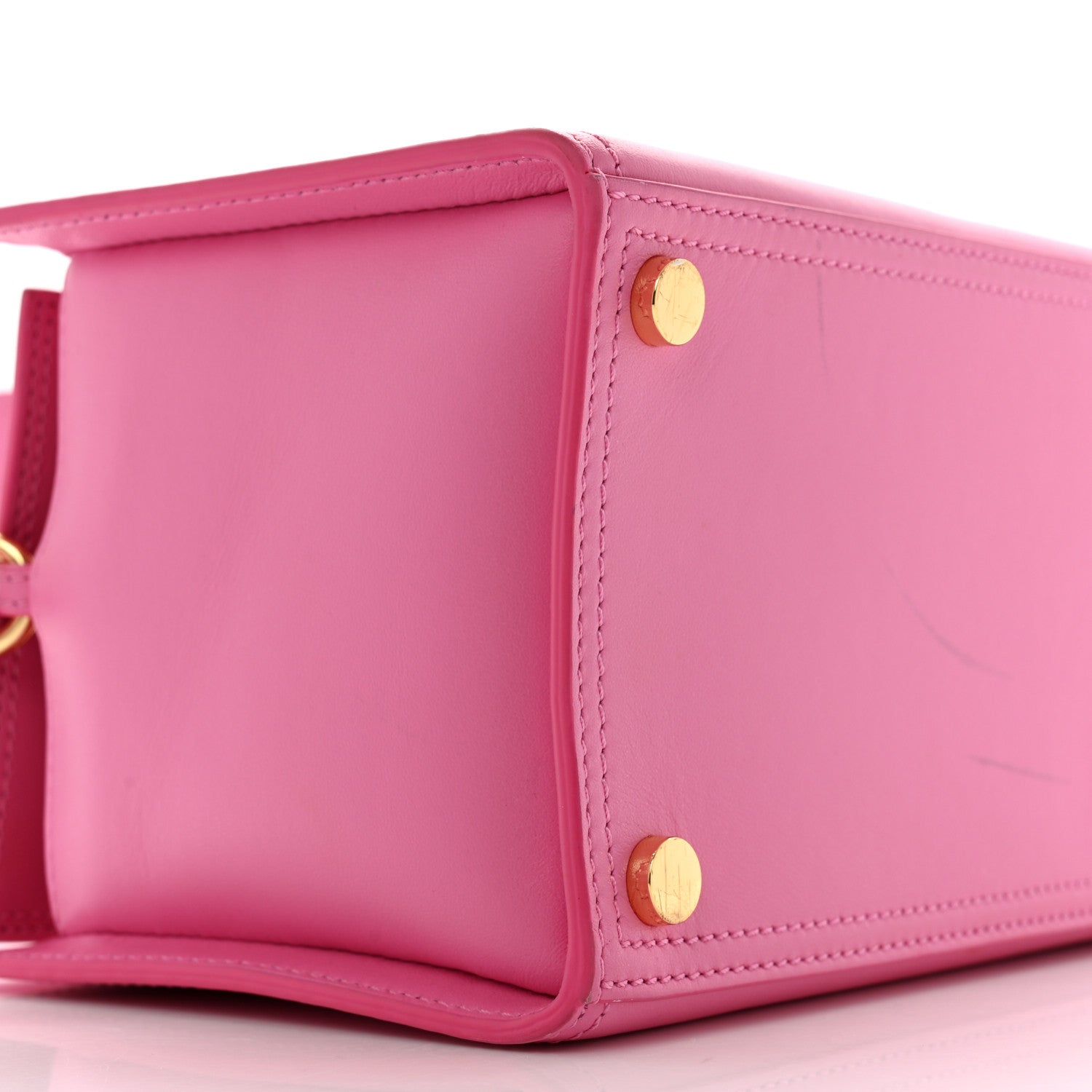 Jacquemus Smooth Calfskin Le Rectangle Shoulder Bag Pink 8 of 13