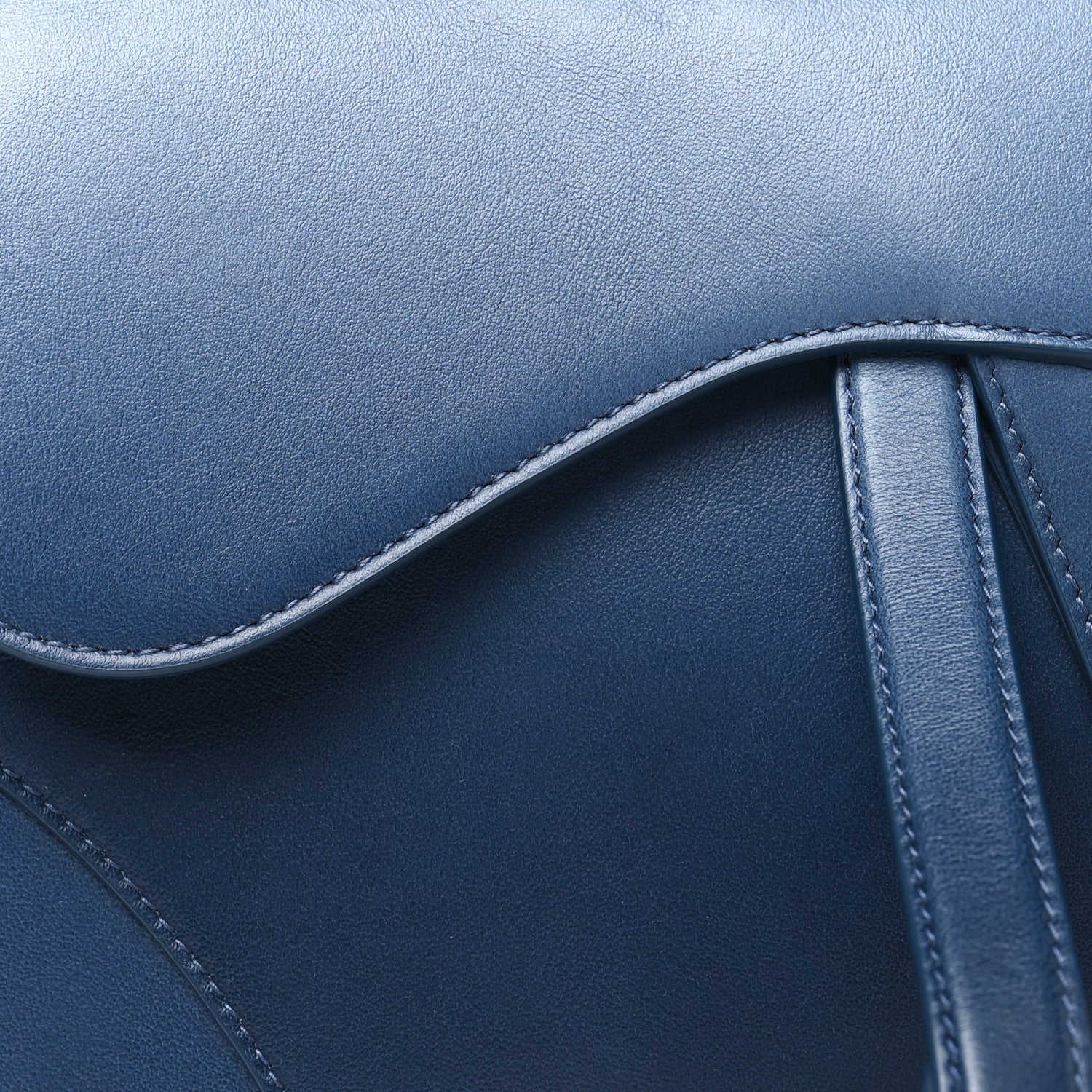 Christian Dior Calfskin Gradient Saddle Bag Indigo Blue 8 of 10