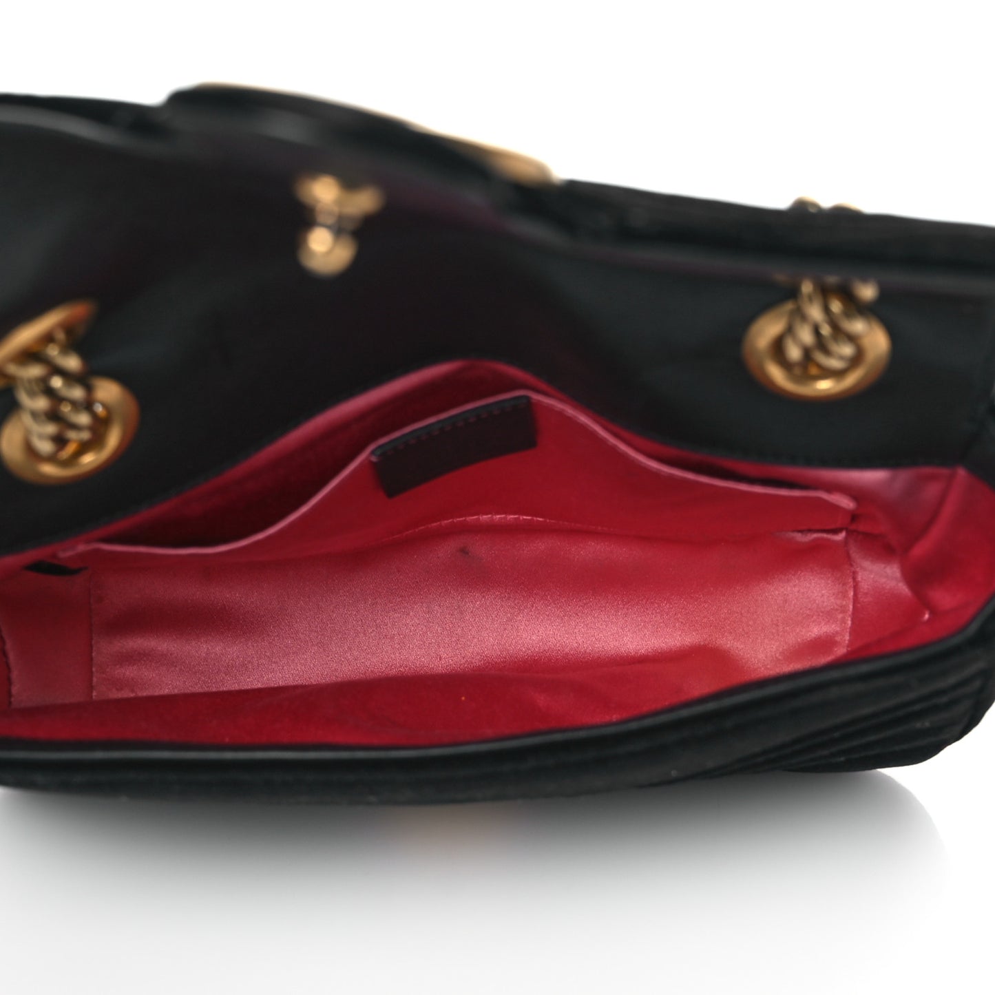 Velvet Matelasse Mini GG Marmont Shoulder Bag Black
