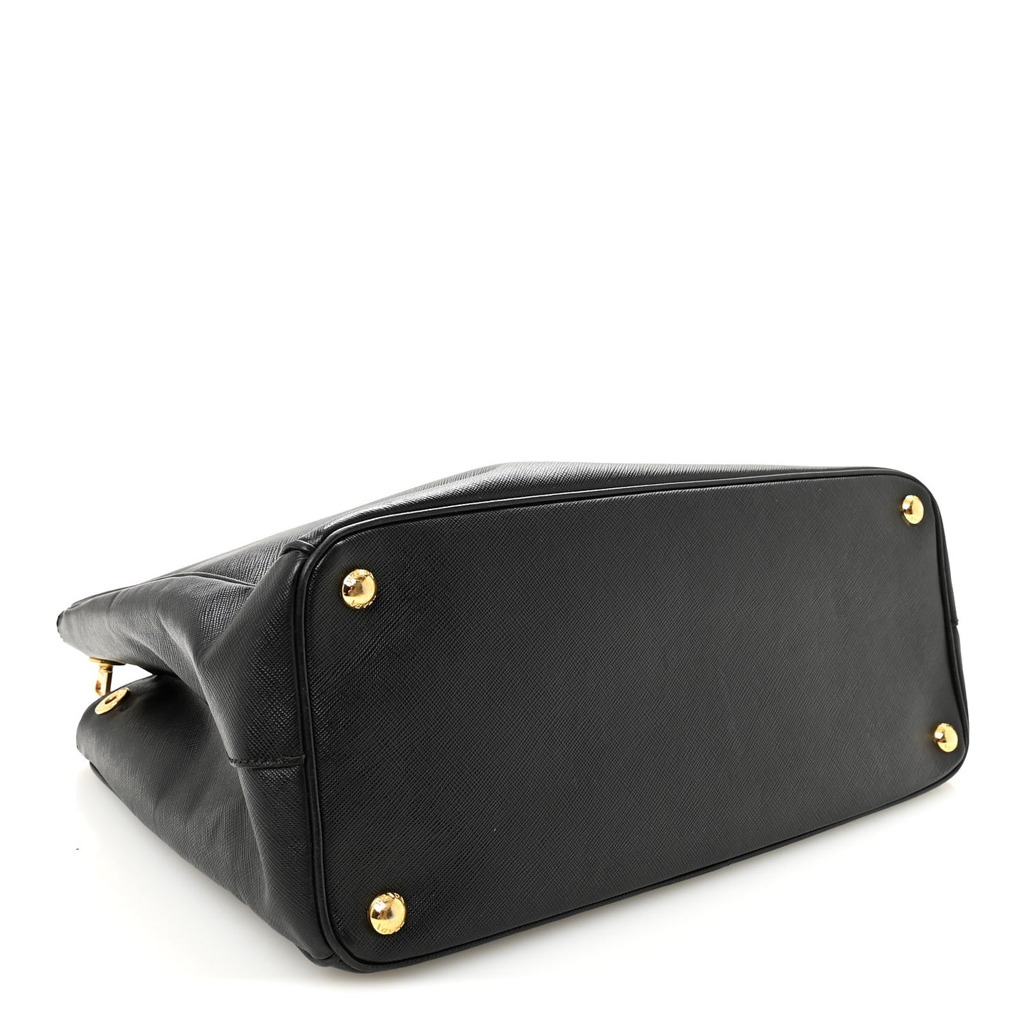 Saffiano Large Galleria Double Zip Tote Black
