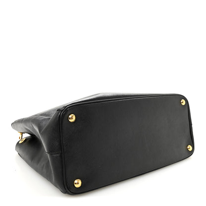 Prada Saffiano Large Galleria Double Zip Tote Black 4 of 9