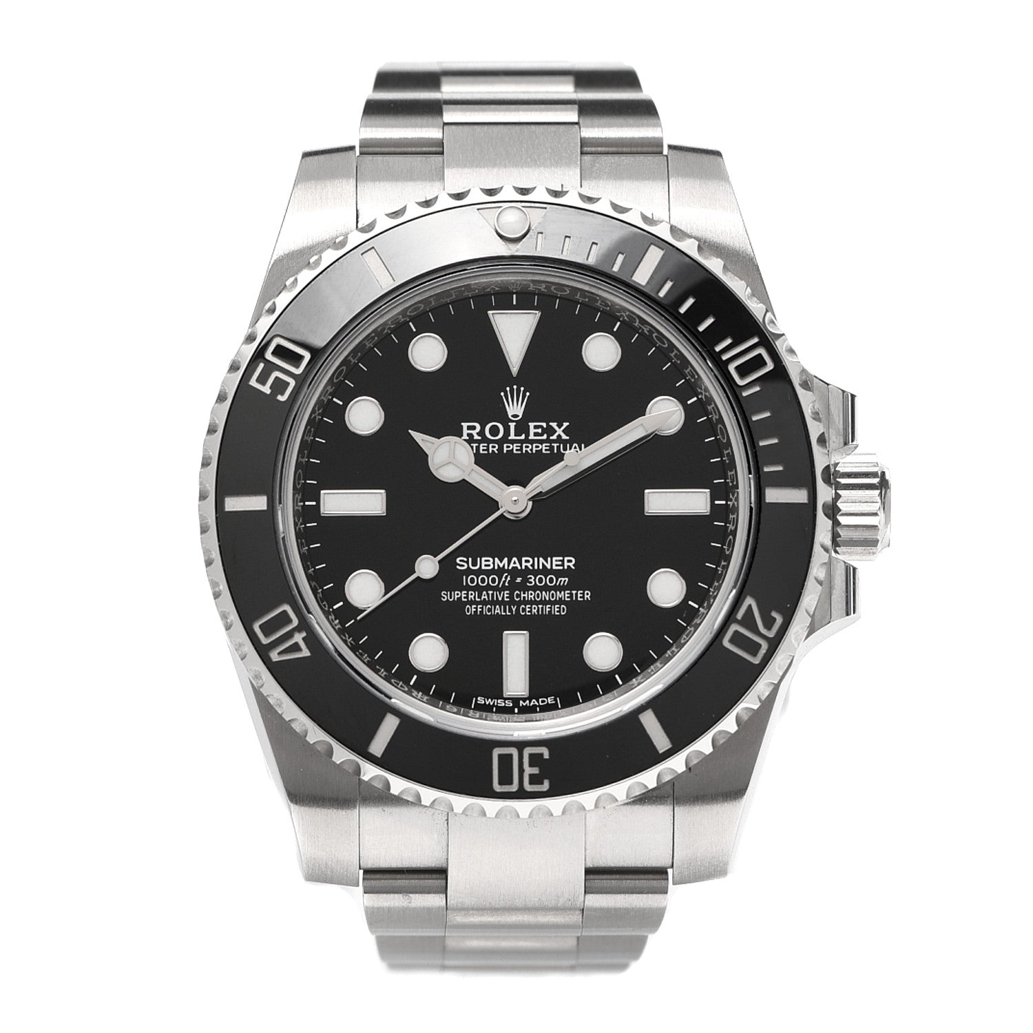 Rolex Stainless Steel 40mm Oyster Perpetual Submariner Watch Black 114060 1 of 6