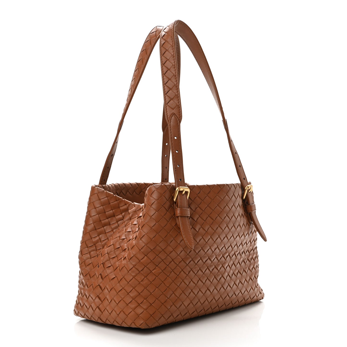 Nappa Intrecciato Seamless Tote Dark Calvados