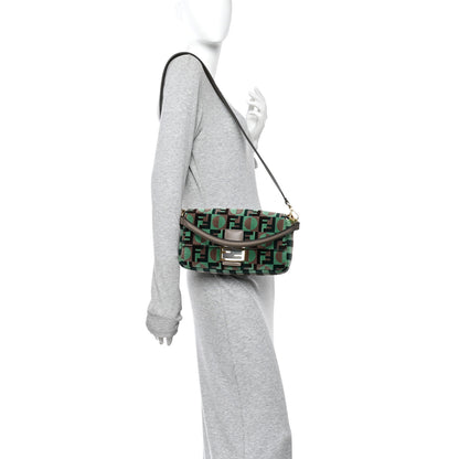 Fendi Fabric Tapestry Effect Fendi Dots Baguette Matcha Dove Multicolor 2 of 10