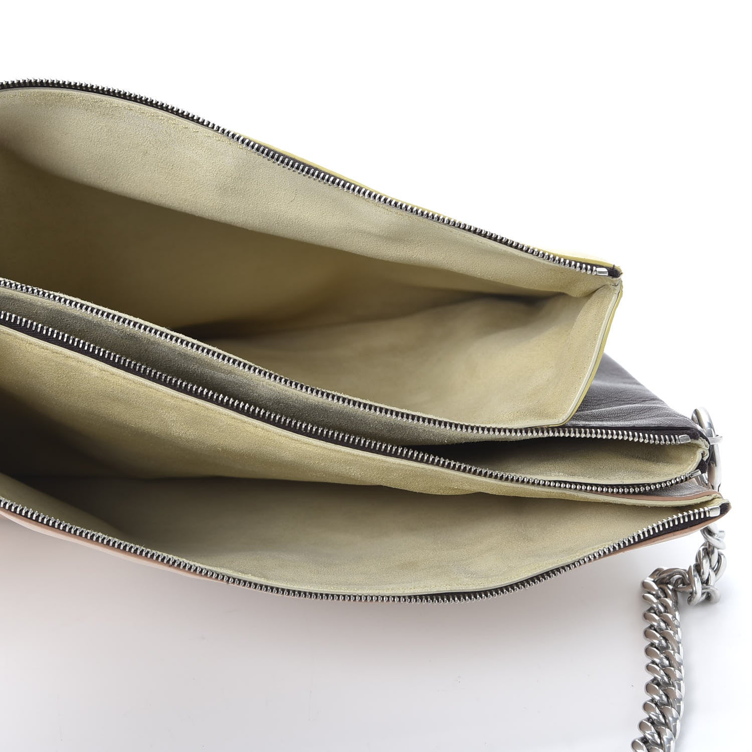 Celine Lambskin Soft Trio Zipped Bag Vanilla 4 of 9