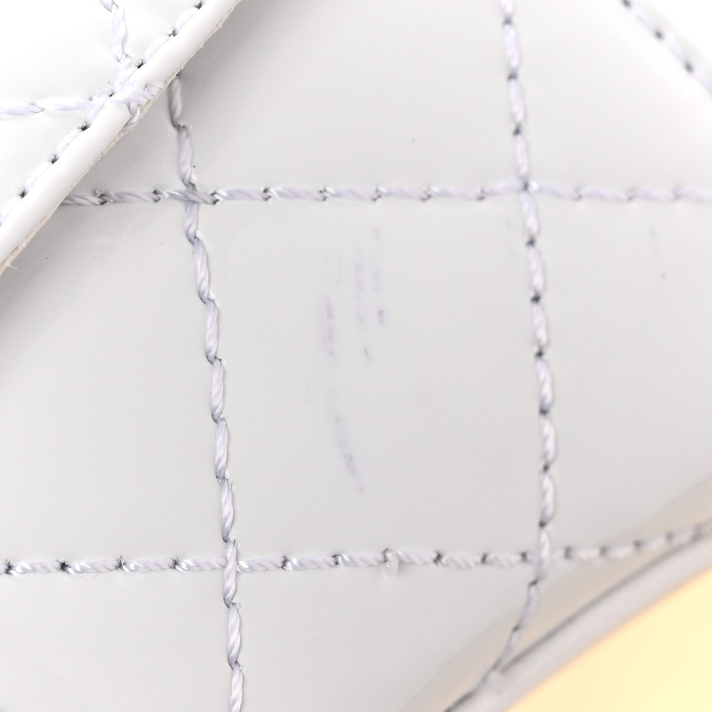 Patent Quilted CC Turnlock Sandals 40.5 White