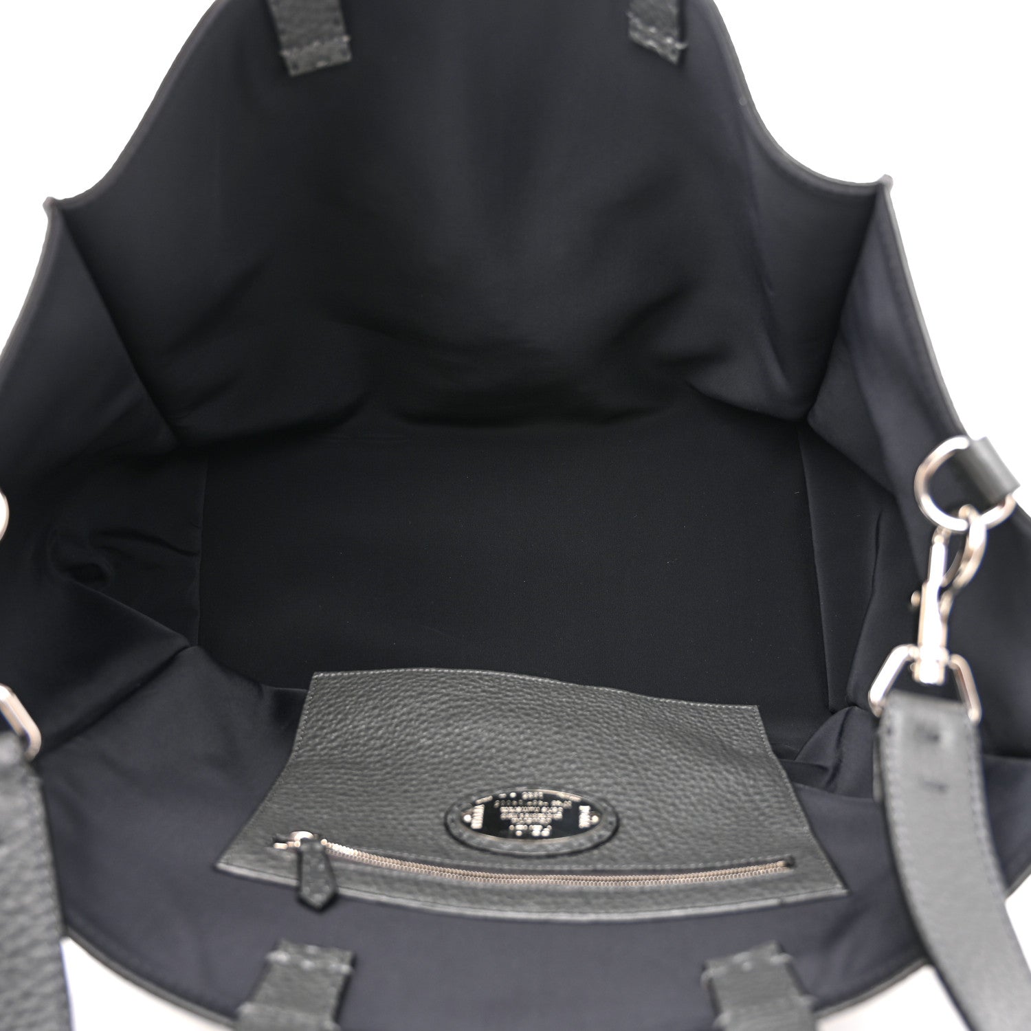 Fendi Calfskin Romano Selleria Faces No Words Emoticon Bag Asfalto 5 of 9