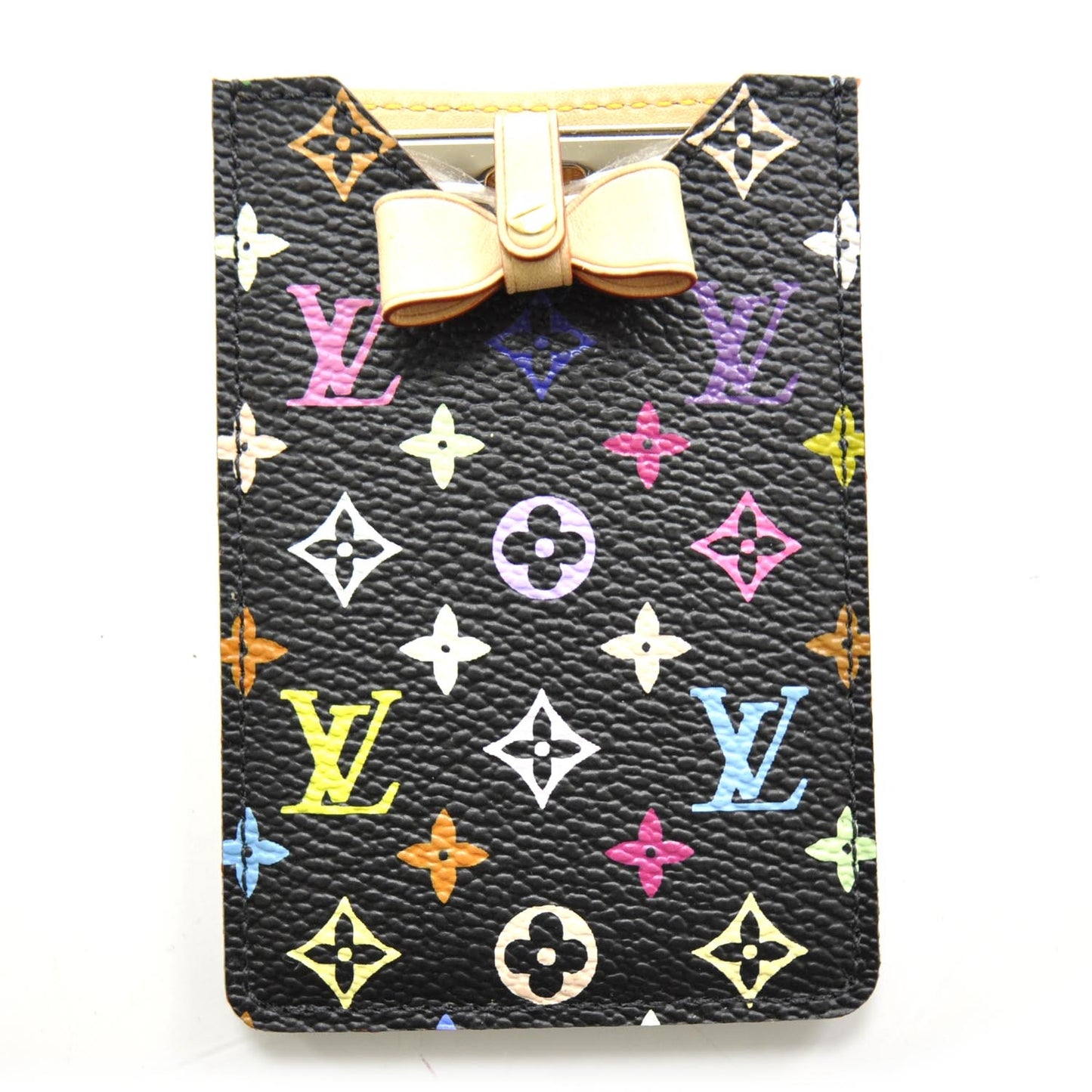 Monogram Multicolor Mirror and Case Pouch Black