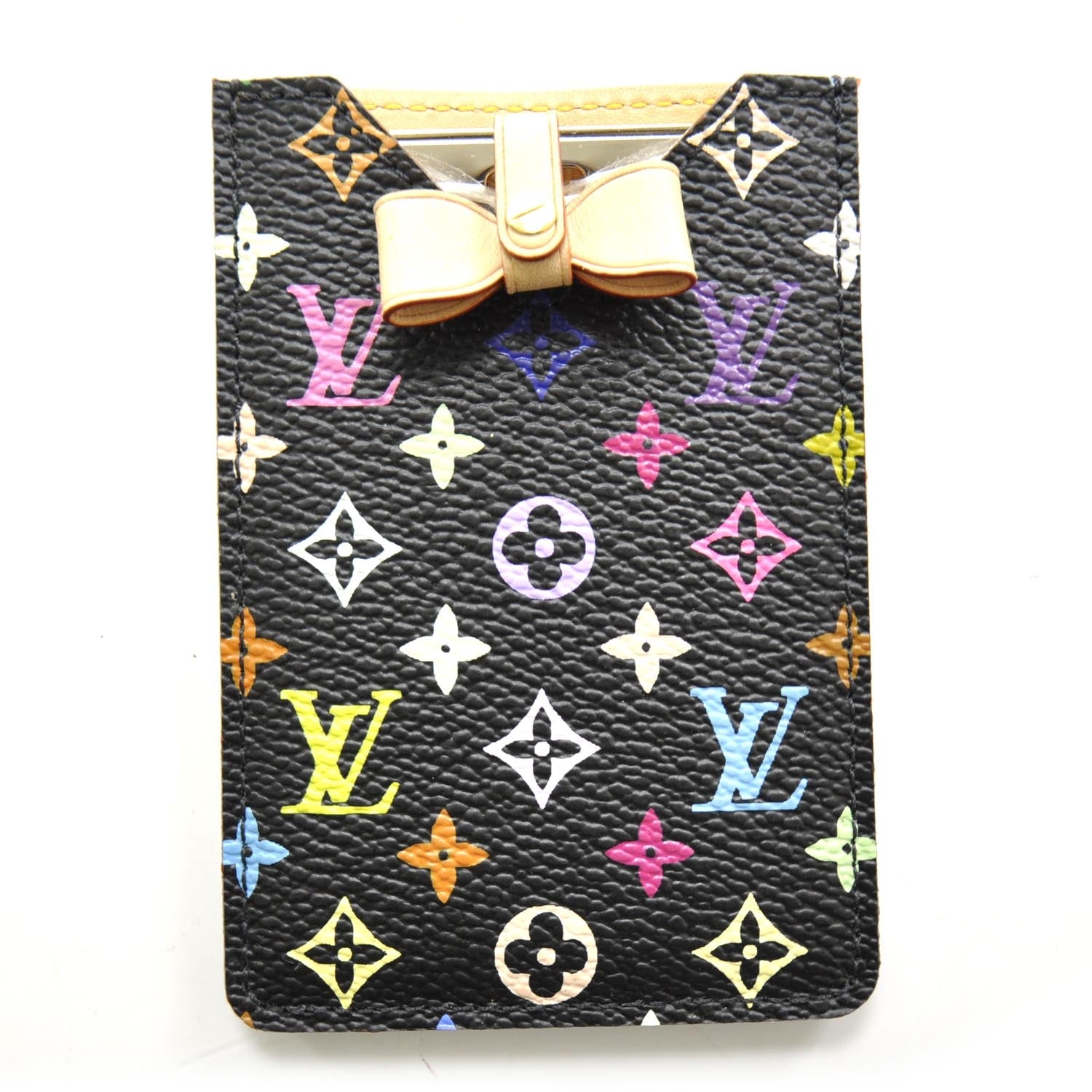 Louis Vuitton Monogram Multicolor Mirror and Case Pouch Black 1 of 9