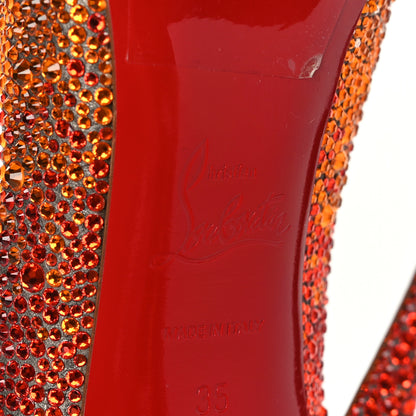 Christian Louboutin Suede Burma Strass Degrade So Kate Pumps 35 Red Multi 7 of 9