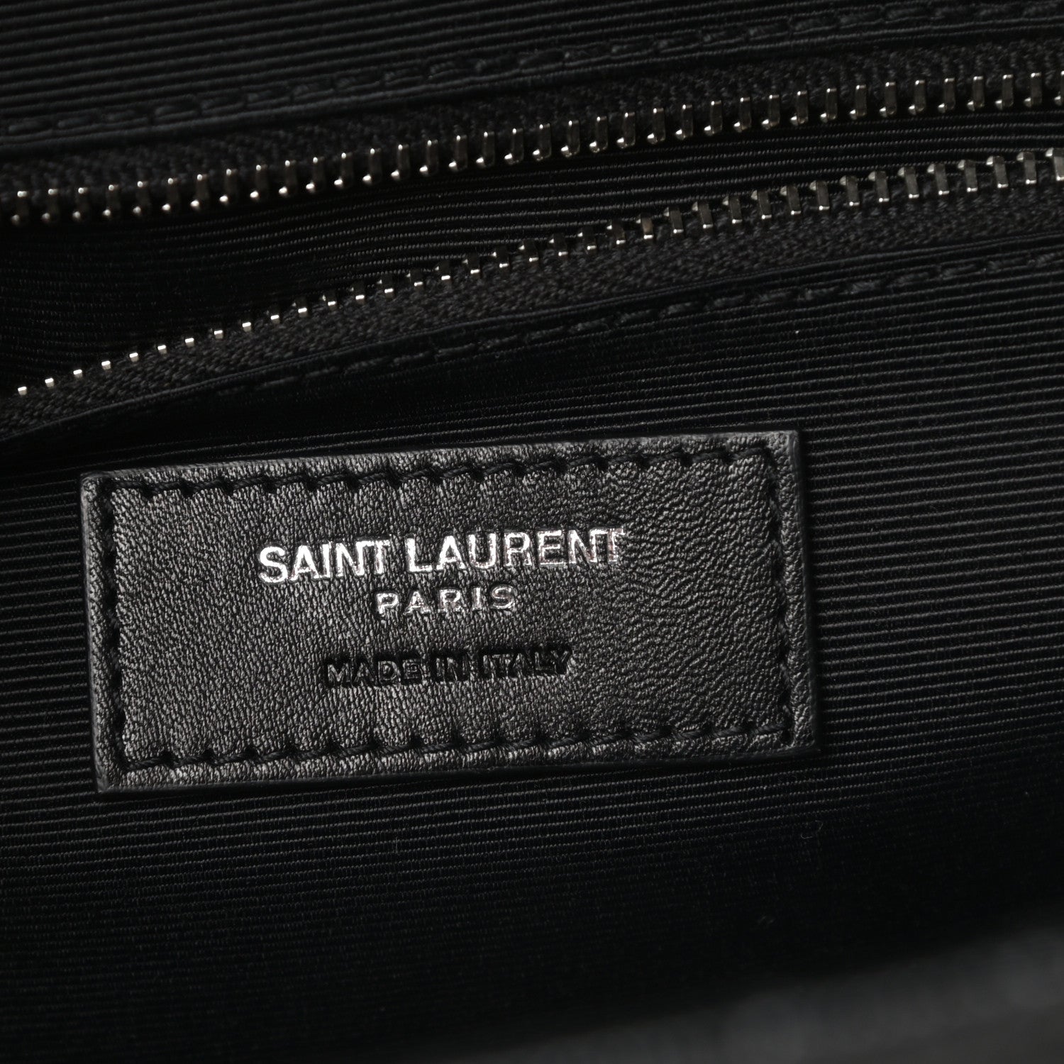 Saint Laurent Grain De Poudre Textured Mixed Matelasse Large Triquilt Monogram Satchel Black 6 of 11