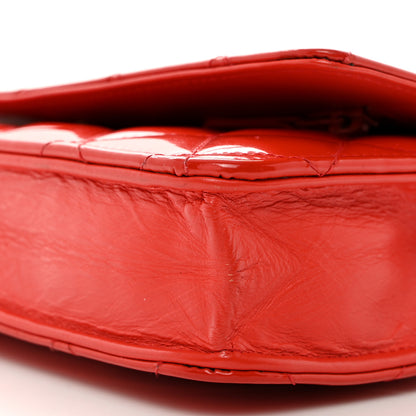 Chanel Patent Quilted Wallet On Chain WOC Red 10 of 10