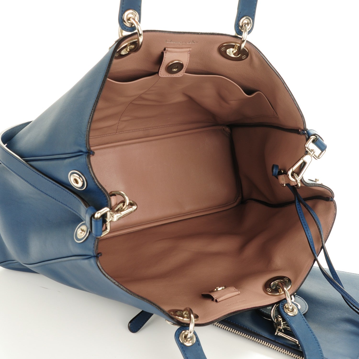 Christian Dior Smooth Calfskin Large Diorissimo Blue Marine 6 of 9