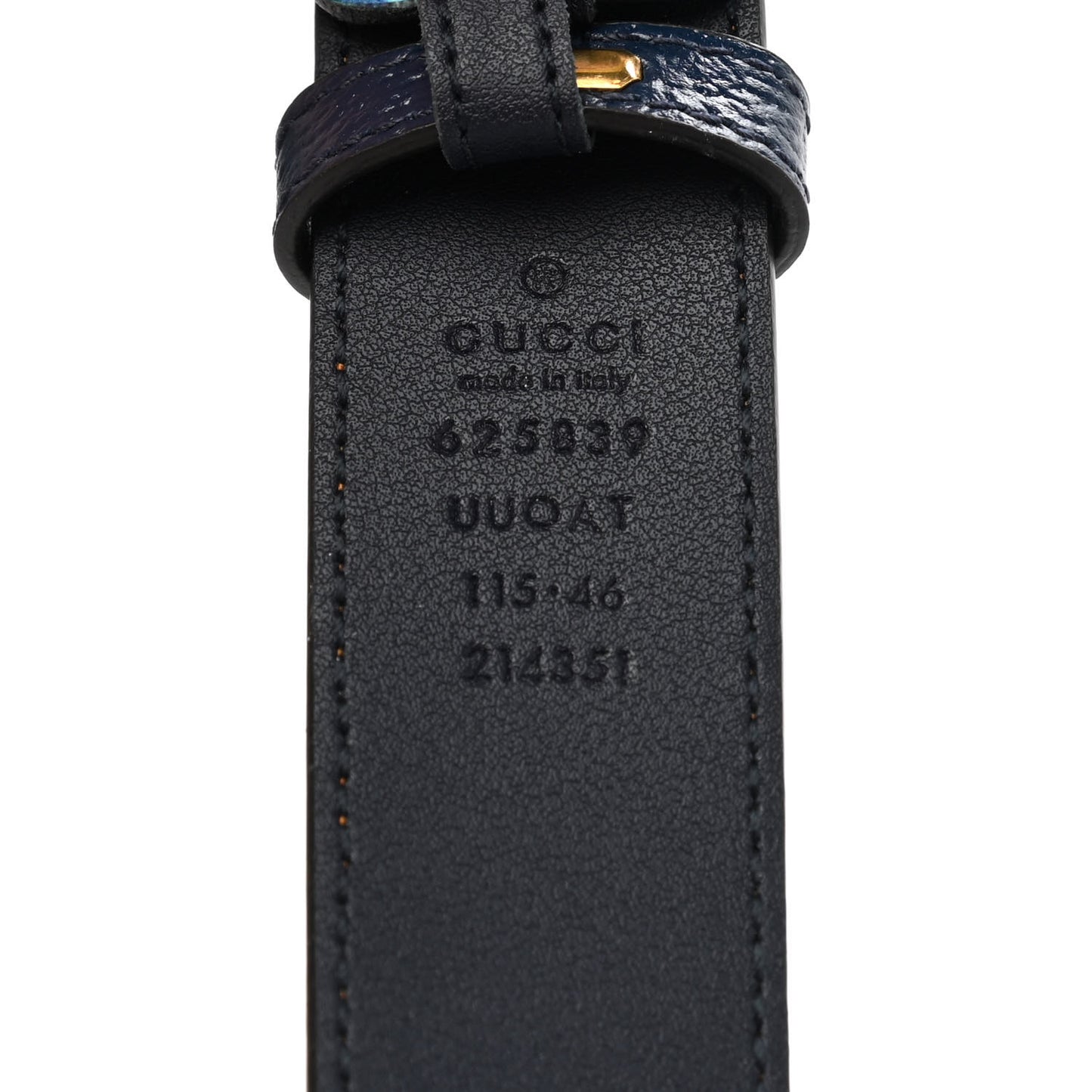 GG Supreme Monogram Kaleidoscope Double G 30mm Belt 115 46 Blue Orange Multicolor Blue Agata
