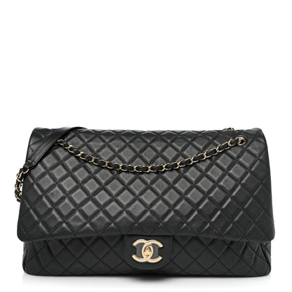 Chanel Calfskin Quilted XXL Travel Flap Bag Black 1 of 13