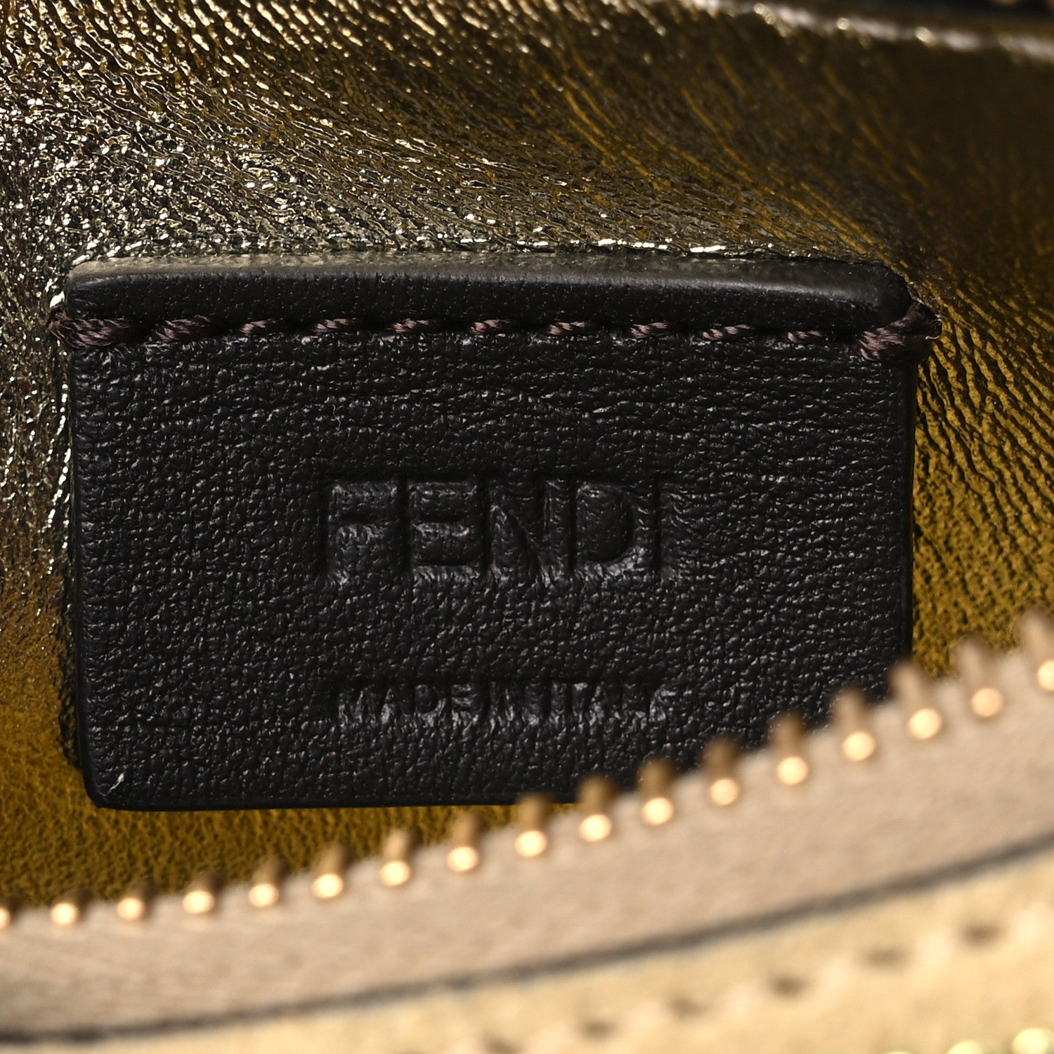 Fendi Crystal Vitello Laminato Suede FF Nano Fendigraphy Hobo Bag Platino 6 of 11