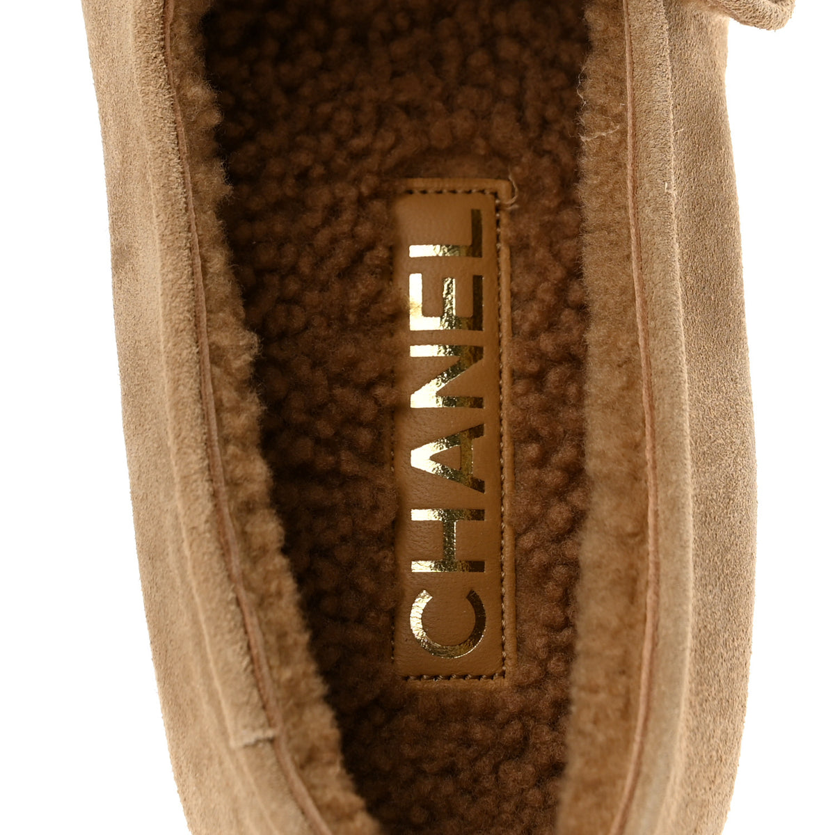 Chanel Suede Cap Toe CC Mary Jane Flats 36 Beige 8 of 10