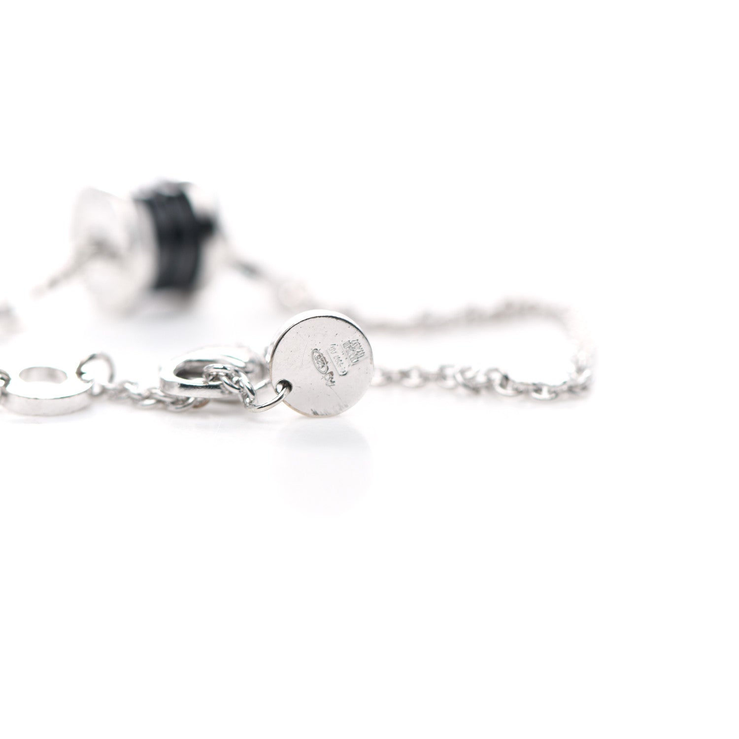 Bulgari Sterling Silver Black Ceramic Save the Children Bracelet 4 of 5