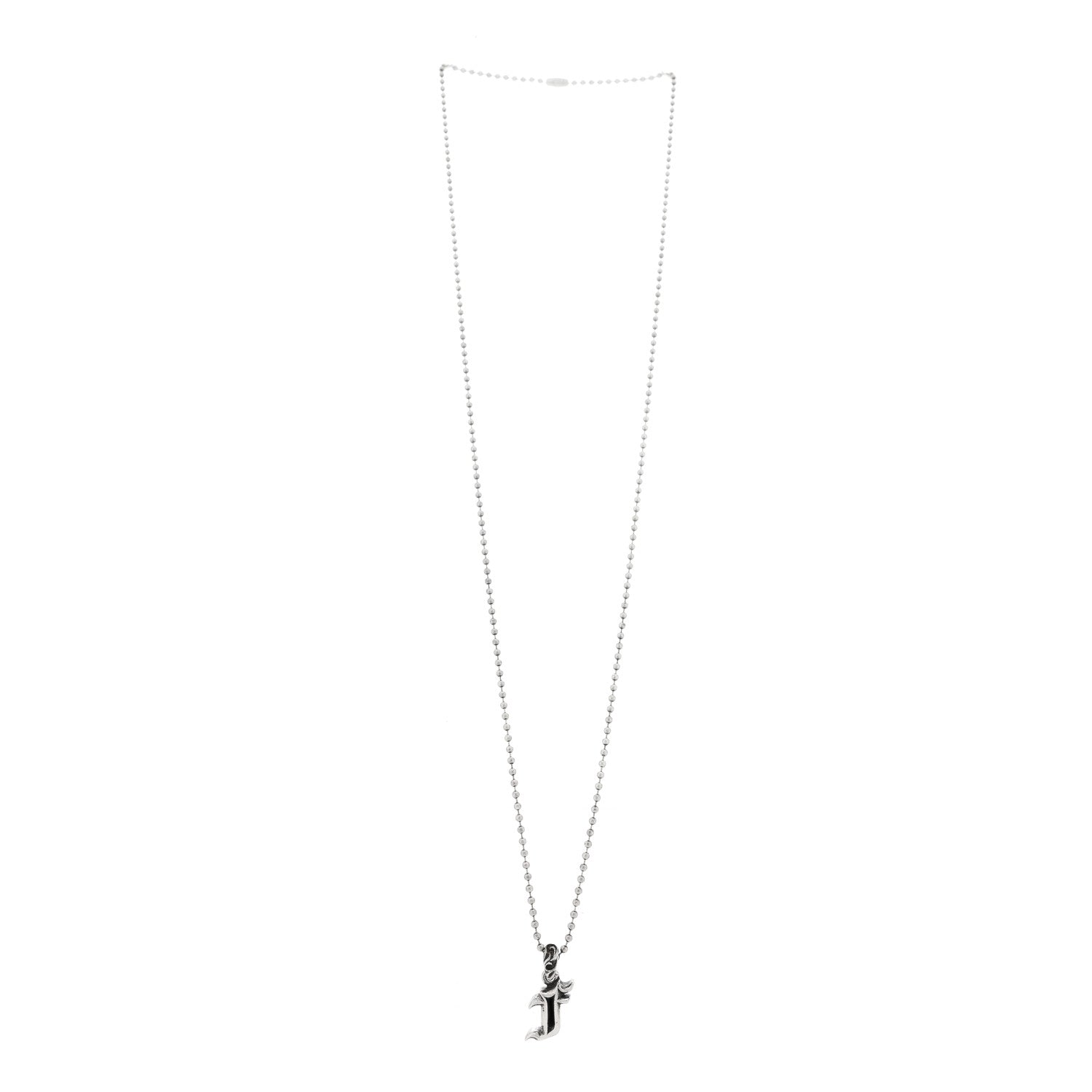 Chrome Hearts Sterling Silver Initial J Pendant Necklace 3 of 5