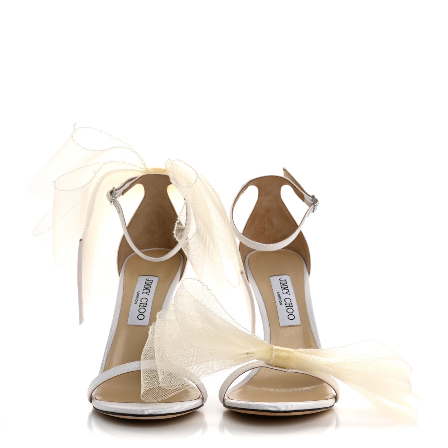 Grosgrain Asymmetric Mesh Fascinator Aveline 100 Bow Sandals 41 Latte