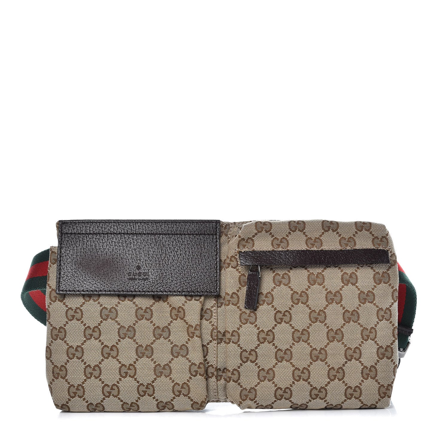 Monogram Web Belt Bag Dark Brown