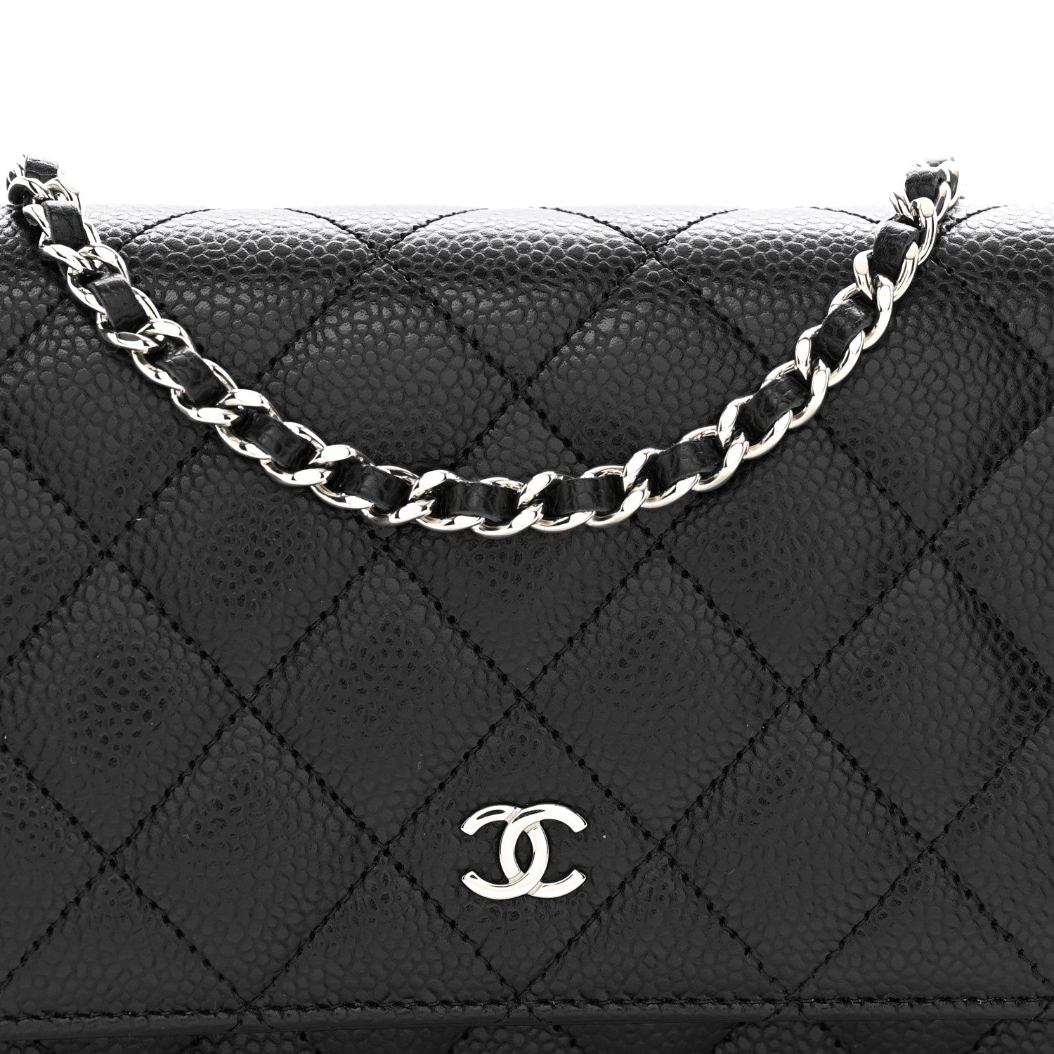 Chanel Caviar Quilted Wallet on Chain WOC Black 5 of 11