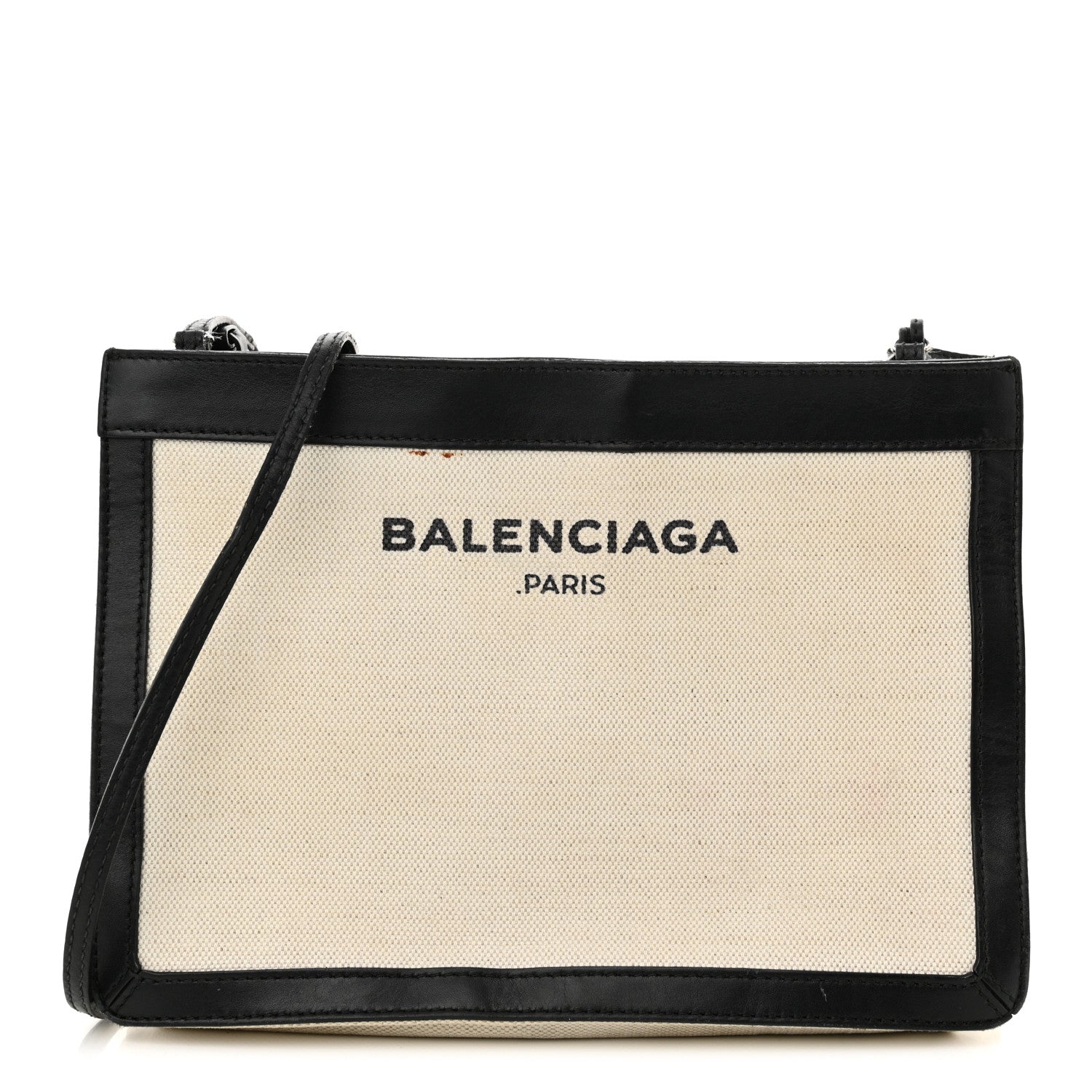 Balenciaga Cotton Canvas Pochette Crossbody Bag Black 1 of 19
