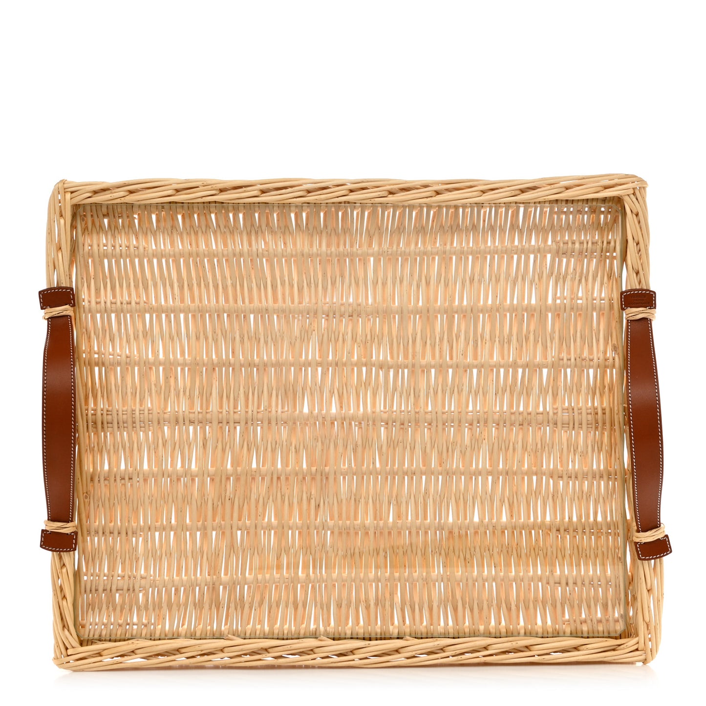 Wicker Bridle Oseraie Tray Brique