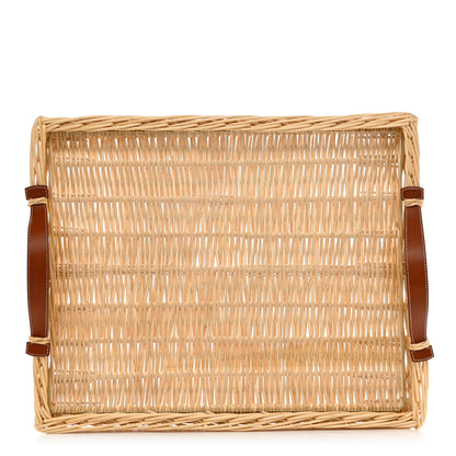 Hermes Wicker Bridle Oseraie Tray Brique 1 of 8