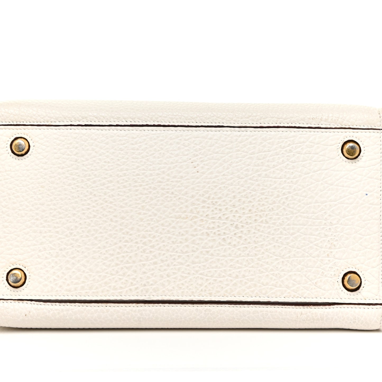 Bullhide Calfskin Medium Ring Bag White