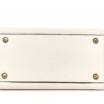 Celine Bullhide Calfskin Medium Ring Bag White 18 of 22